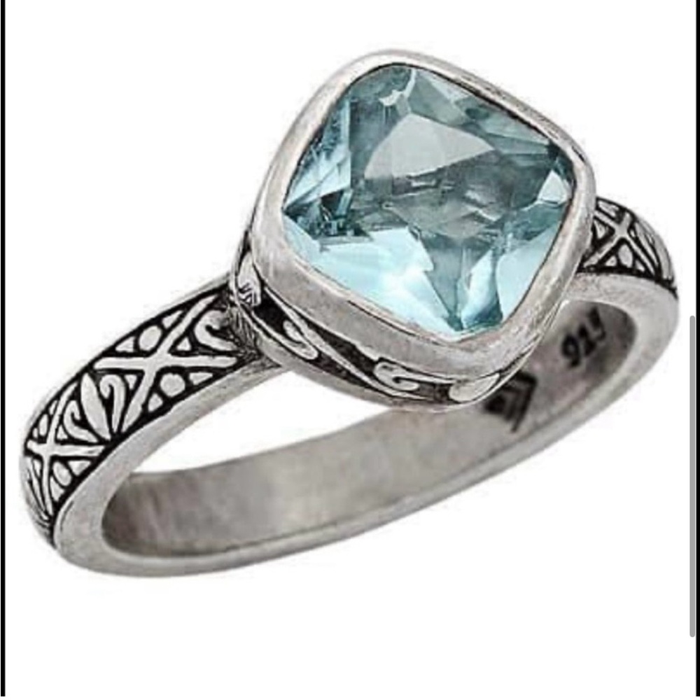 Silpada Sterling Silver Aqua Frozen Lake Ring